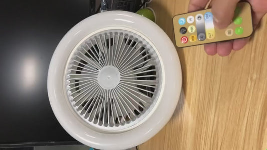 Ventilador de techo LED 2 en 1 │ Sin obras, instálalo como una bombilla en solo 30 segundos